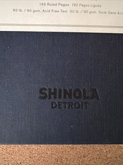Shinola Detroit Motorcycle Club Lined Pages Journal Notebook Linen Navy Blue New
