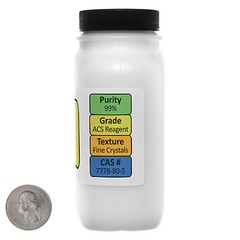 Potassium Sulfate [K2SO4] 99% Reagent Grade Crystals 8 Oz in a Bottle USA