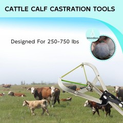 Cattle Banding Tools Calves Castration Kit, with a Large Bander and 25 pcs Ba…