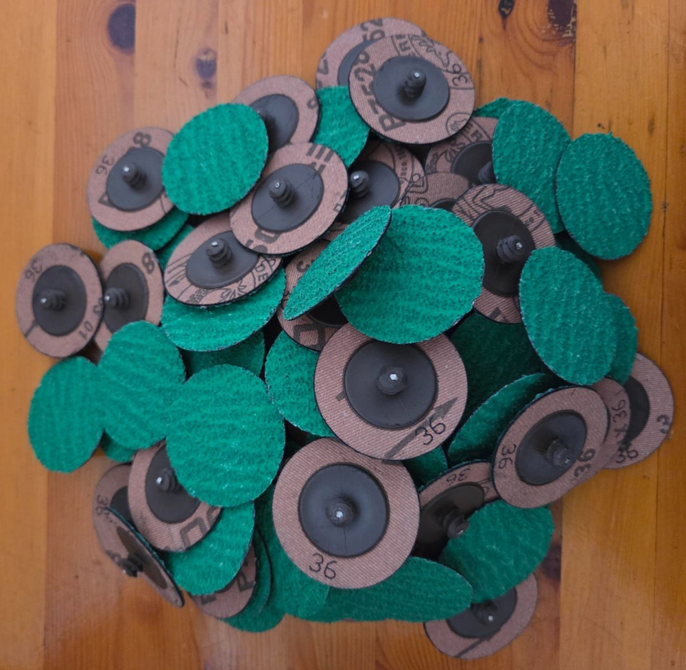 ROLOC DISCS | 2″ 36 GRIT | TYPE-R | OUTLASTS 3M GREEN CORPS | QTY: 200 | USA