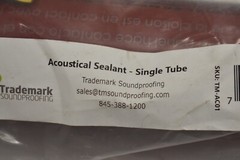 Acoustical Caulk Tube w Clean Up Wipe Single Tube 29 oz Cartridge Adhesive