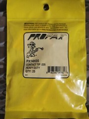PROFAX PX14H35 CONTACT TIP HD .035 (KP14H35), 25 PACK