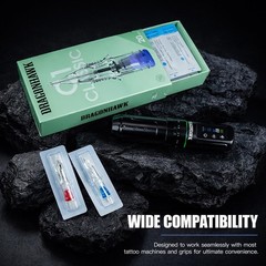 Dragonhawk Tattoo Needle Cartridges – 20PCS Disposable 1205RM 5RM, Clear