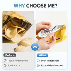 Mini Bag Sealer Rechargeable Vacuum Bag Seal 2 In 1 Sealing Machine with Cutter