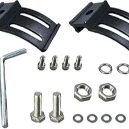 17-Piece Side and Base Mounting Bracket Kit with Rubber Pads for Straight or Cur