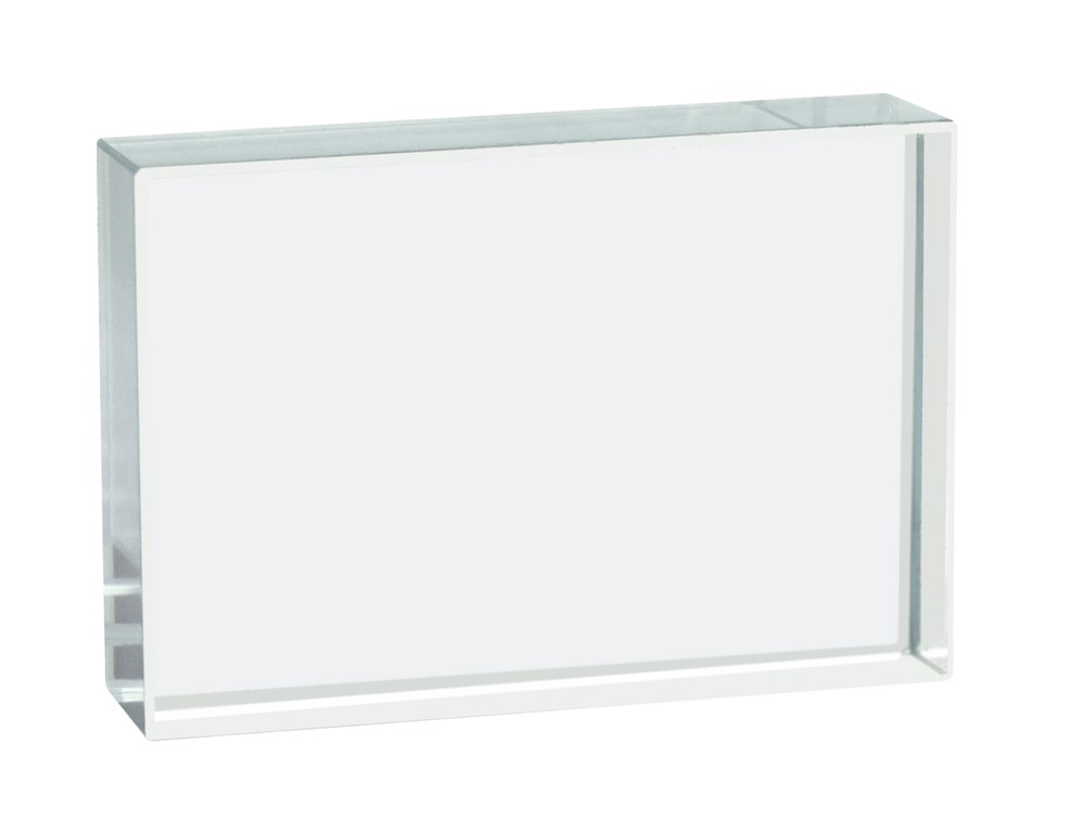 Rectangular Refraction Block, 75mm x 50mm x 18mm – Optical Glass – Eisco Labs