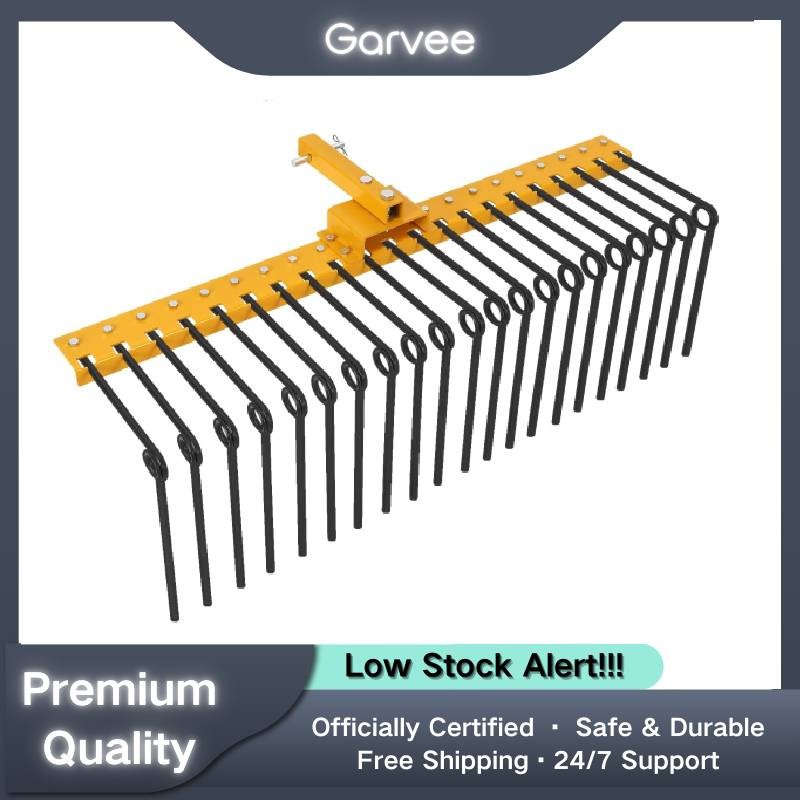 60″ Landscape Rake | Fits 2″ Receiver, for Lawn Tractors & ATV/UTV