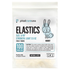 2000 Light 3.5 Oz 3/16″ Rabbit Orthodontic Latex Elastic Rubber Bands Braces