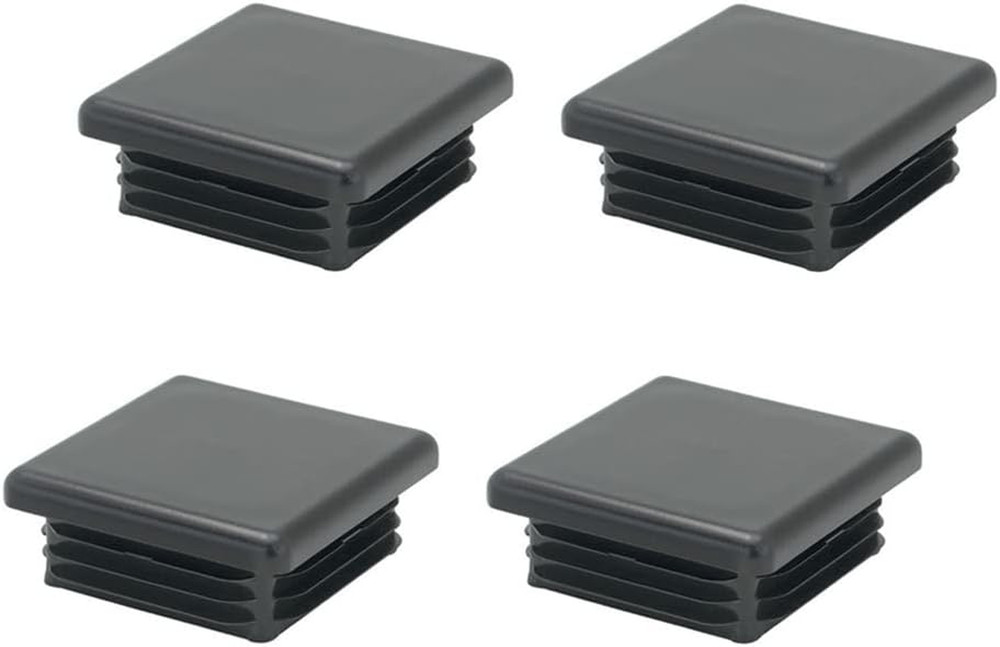 2 Inch (50 Mm) Square Plastic Plugs Tubing End Caps for Square Tubing Post (4 Pa