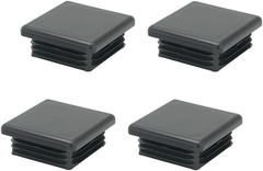 2 Inch (50 Mm) Square Plastic Plugs Tubing End Caps for Square Tubing Post (4 Pa
