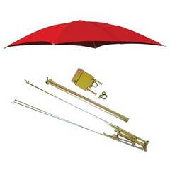 Tractor Umbrella Assembly for ROPS Mounts 54″ 10 oz. Duck Canvas – Red