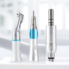 Dental Low Speed Straight Handpiece Kit Latch Contra Angle Air Motor 2/4 Holes