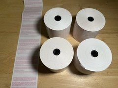 Rite Aid Thermal Cash Register Receipt Paper Return Policy on Back – 2 New Rolls