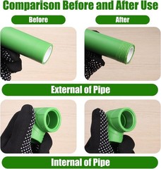 3Pcs PVC Pipe Threader Kit 1/2″ 3/4″ 1″ NPT Dual-Function Internal & External