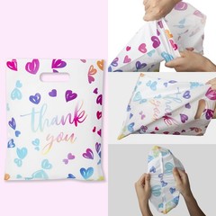 WAKAKO 100 Thank You Bags for Business Small, 2.36Mil Merchandise Shopping