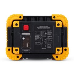 Portable LED Work Light Rectangle 10W COB 750 Lumen. 4400mAh High Low SOS Mode