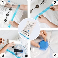 Vacuum Storage Bags, Compression Space Saving for Clothes and Linens, Reusable