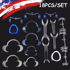 18pcs W/T/O/C-Type Orthodontic Intraoral Cheek Lip Retractor Dental Mouth Opener