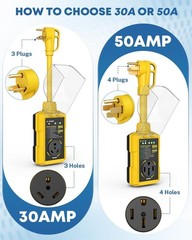 Kohree RV Surge Protector 50 Amp, Power Surge Voltage Protection Waterproof, …