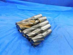 5PCS CORNER RADIUS & SQUARE HSS END MILL VARIOUS SIZES LABELED FROM 1″ – 1 1/2