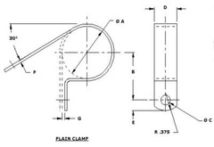 MS21333-22, NASM21333-22 Plain Metal Clamp Loop (Select Qty:5,10,25,50,100)