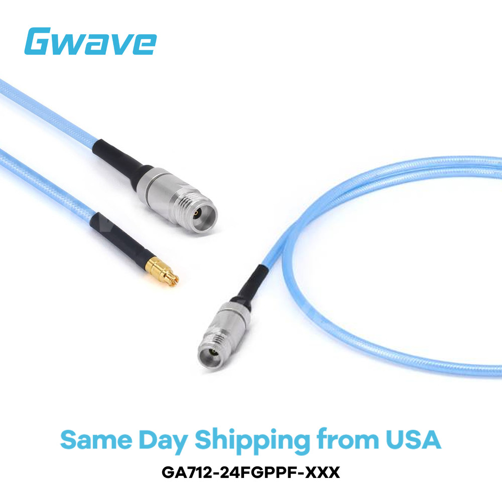 2.4mm Female to GPPO Female .086″ Semi-flexible Coax Cable, FEP Jacket, DC-50GHz