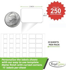 Self-Adhesive Label Sheets 3×2 inch White Shipping Labels Template Included f…