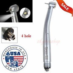 Dental LED Fiber Optic High Speed Handpiece E-generator 4 Hole 3-Spray UDM4 USA