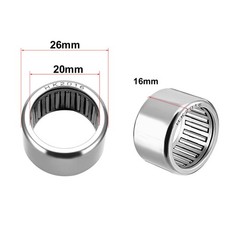 HK2016 Drawn Cup Needle Roller Bearings 20mm Bore Dia 26mm OD 16mm Width 5pcs