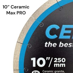 10″ Diamond Blade for Porcelain Tile – Max Pro 1.6mm – Tile Saw/Cutter