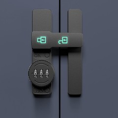 Flip Latch Lock With Combination 180° Swinging Door Lock No-drill AJ0N