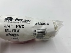 QTY 4 PRO LINE 3/4″ PVC BALL VALVE w/ ADAPTERS 363403 107-234LW