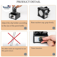 Hands-Free Model Paint Shaker,Mini Adjustable Speed Vortex Mixer Machine for Acr