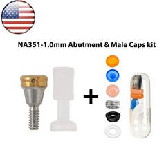 US For Nobel Active Locator Attachment Abutment NP/RP 1-5mm & Male Cap Inserts