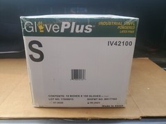 10packs/100 GlovePlus Small Clear Vinyl Disposable 4 mil Industrial Powdered Glo