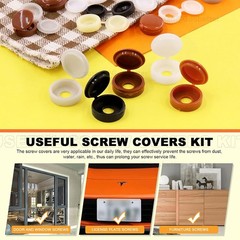 Plastic Fold Over Hinged Screw Cover Caps For Screws 11 Colour Packs 100 or 1000