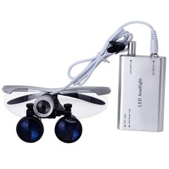 Dental Surgical Medical Binocular Loupes Magnifier Ergo Glass/5W LED Head Light