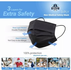 50 PCS Face Mask Non Medical Surgical Disposable 3-Ply Mouth Cover-Mix Color