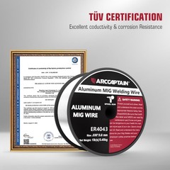 ARCCAPTAIN Silicon Aluminum Welding Wire ER4043 .030″ Mig Welding Wire, 1 Pound