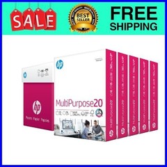 HP Multipurpose20 Printer Paper 8.5×11 20 lb 96 Bright 5 Reams