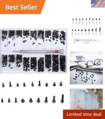 500 Pcs Tiny Micro Replacement Screws Assortment M1.2/M1.4/M2.0 with Screwdriver