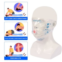 6 Pack CPR Mask with One-Way Valve, Emergency First Aid Face Shield Key Ring