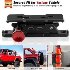 Quick Release Fire Extinguisher Mount – Aluminum Adjustable UTV Roll Bar Fire Ex