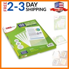 Heavyweight Sheet Protectors, Holds 8.5 x 11 inch Sheets, 9.25 x 11.25 inch T…