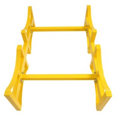 Heavy Duty Stackable Oil Barrel Bracket Yellow Drum Rack Steel 1600lbs Capacity