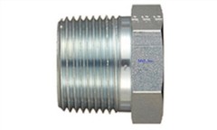 1/2″ MNPT x 3/8″ FNPT Hex Reducing Bushing Plated Steel Hydraulic 5406-08-06