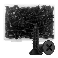 Precision 100 PCS 5/8″ Black Screws – Flat Head Phillips for Easy Installation