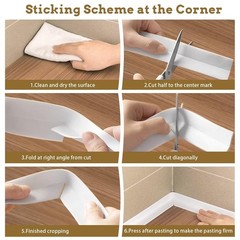 2 Rolls Caulk Tape Waterproof Self Adhesive Strip Kitchen Bath Sink Sealant
