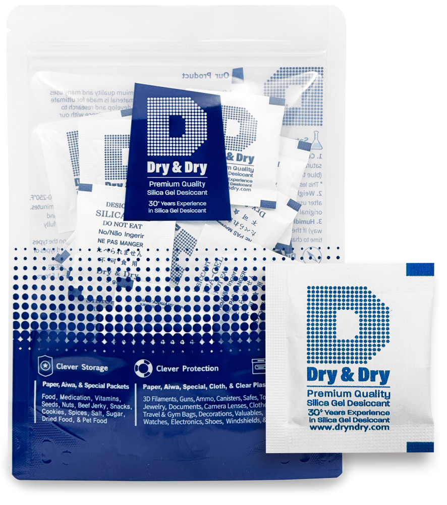 3 gram X 30 PK “Dry & Dry” Silica Gel Desiccant Packets(Reusable)-FDA Compliant