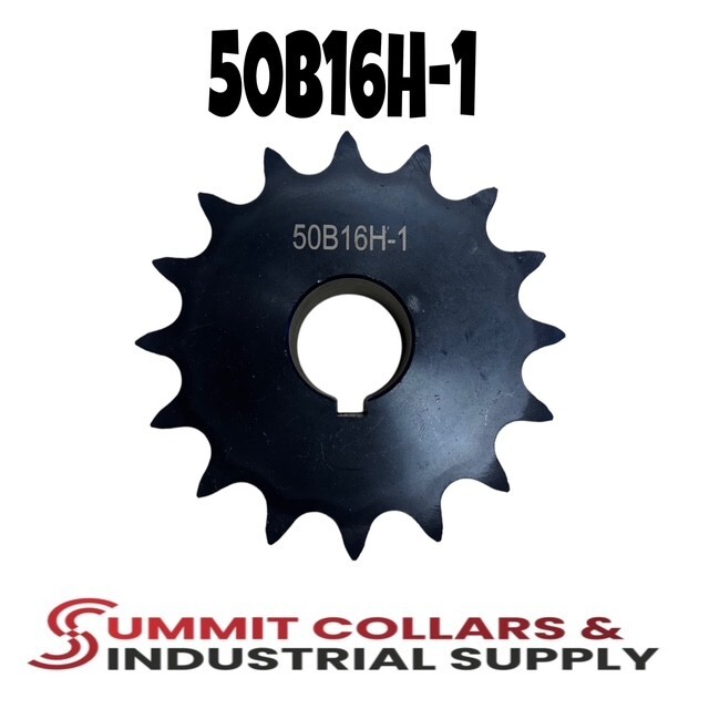 Summit Collars #50 Roller Chain Sprocket B Type 1″ Bore 16 Tooth